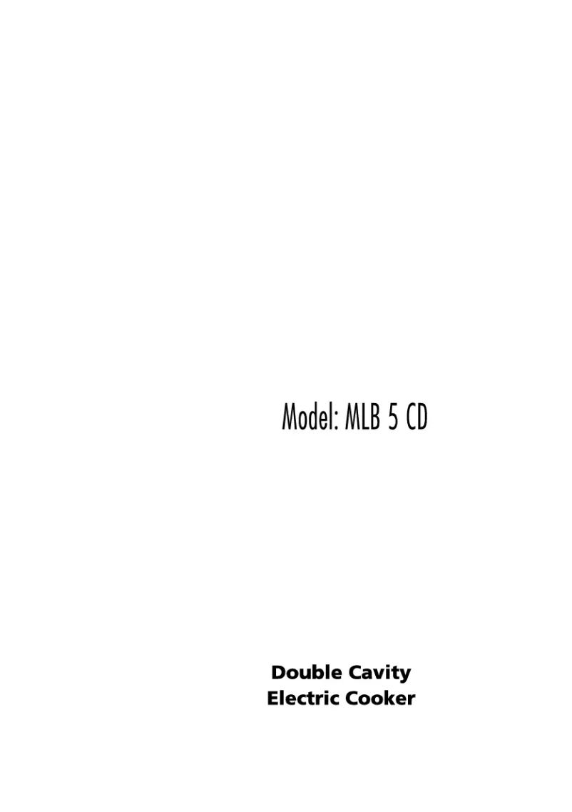 Image de la première page du manuel de l'appareil MLB5CD