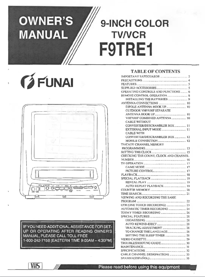 Image de la première page du manuel de l'appareil F9TRE1