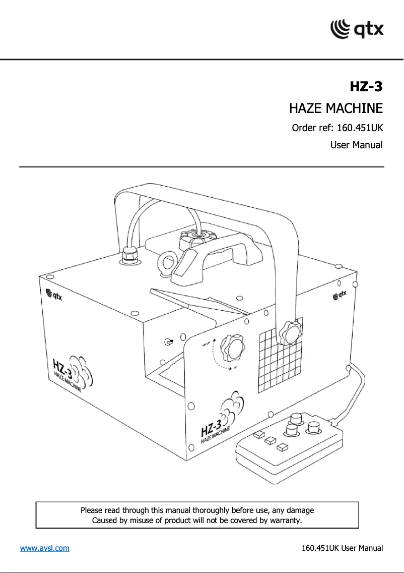 Page 1 de la notice Manuel utilisateur Qtx HZ-3