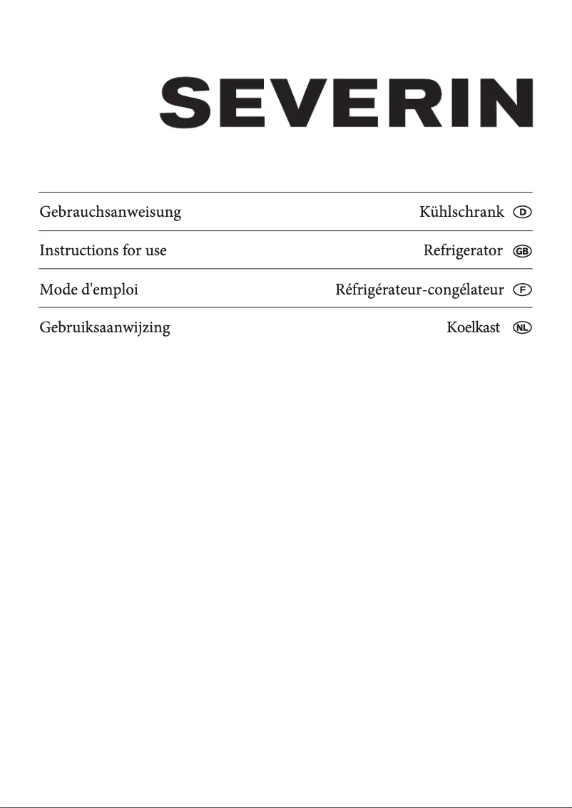 Page 1 de la notice Manuel utilisateur Severin ks 9764