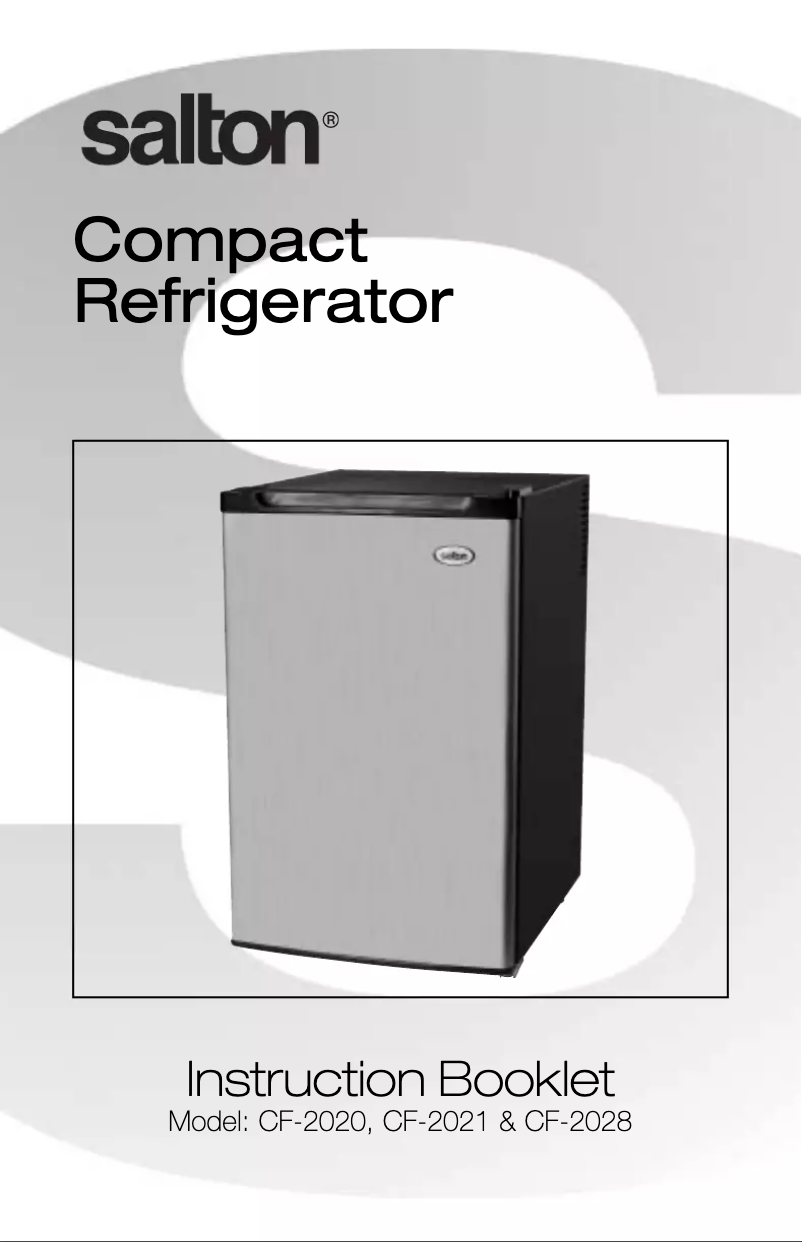 Page 1 de la notice Manuel utilisateur Salton CF2028