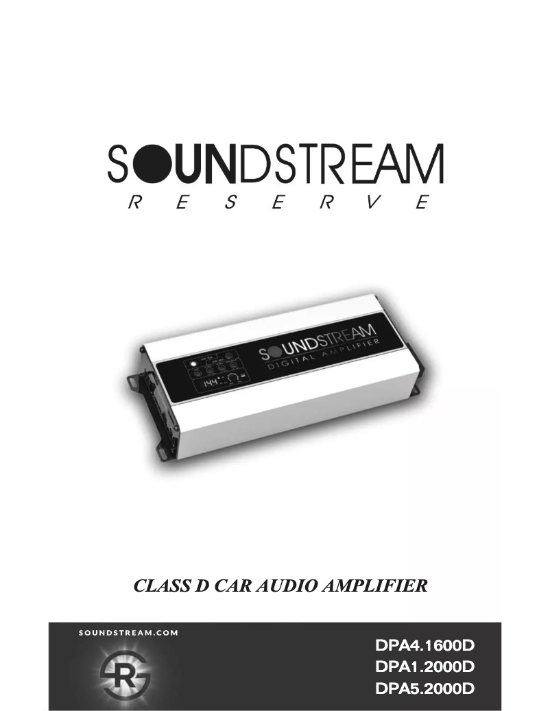 First page image of the manual for DPA5.2000D