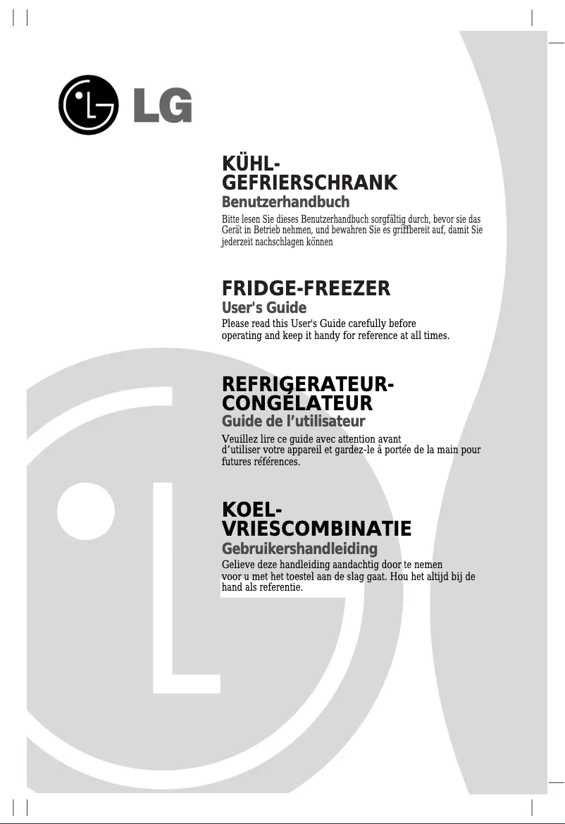 Image de la première page du manuel de l'appareil GR-B459