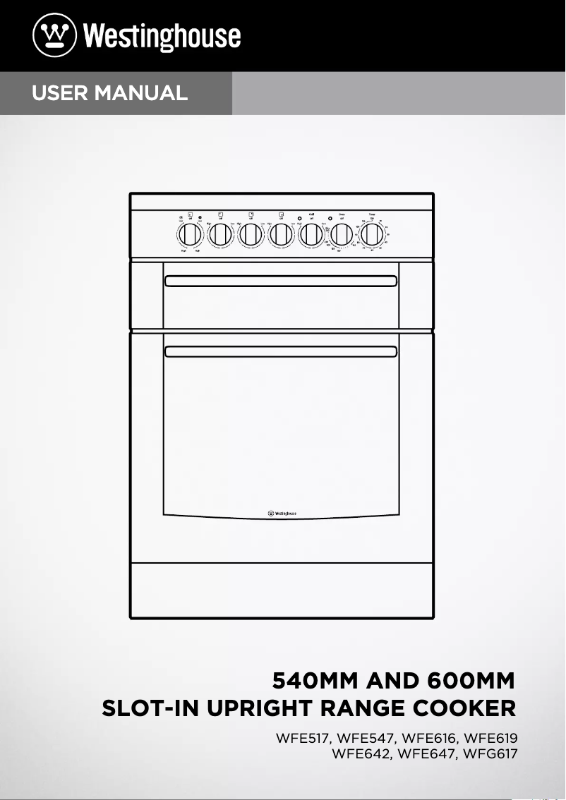 Page 1 de la notice Manuel utilisateur Westinghouse WFG617WA