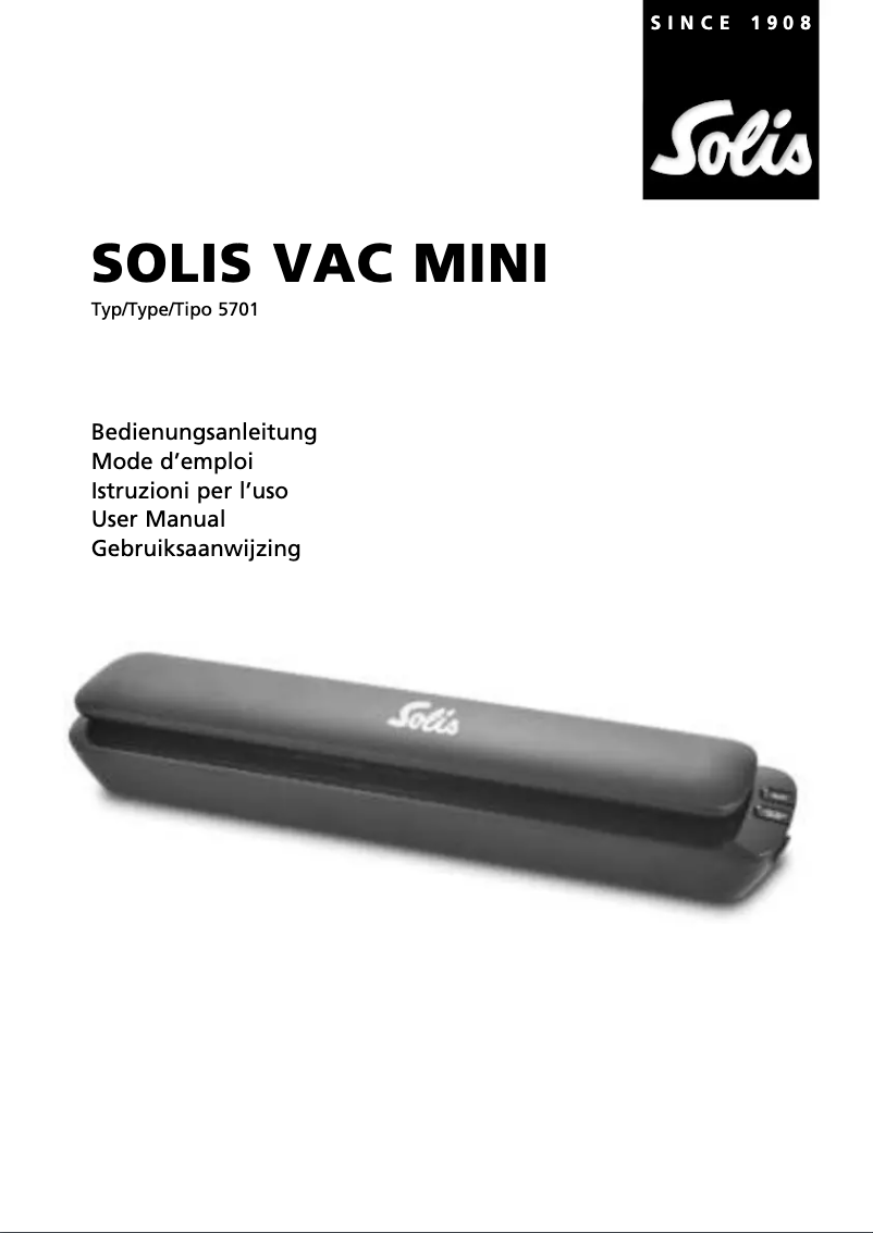 Image de la première page du manuel de l'appareil Vac Mini 5701