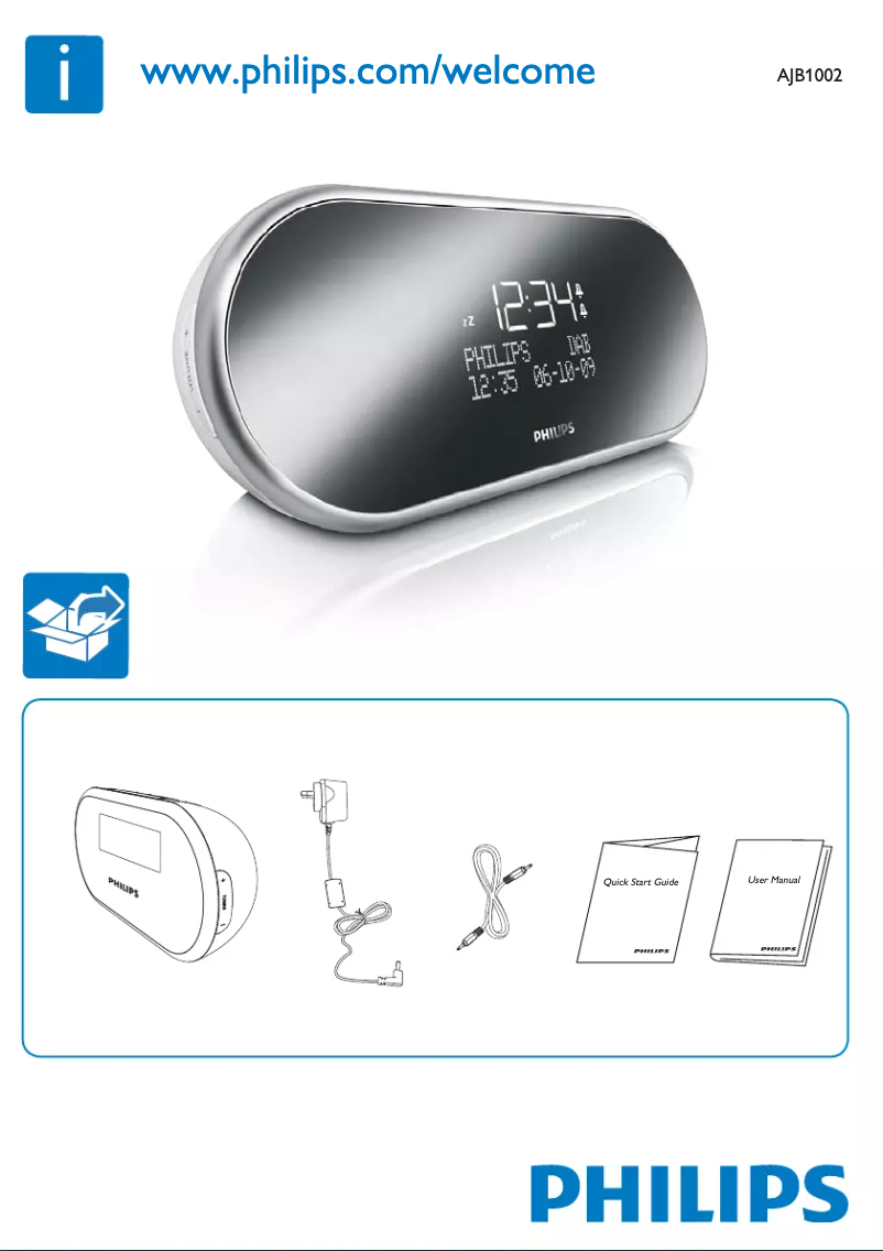 Page n°1 - Guide de démarrage rapide Philips AJB1002