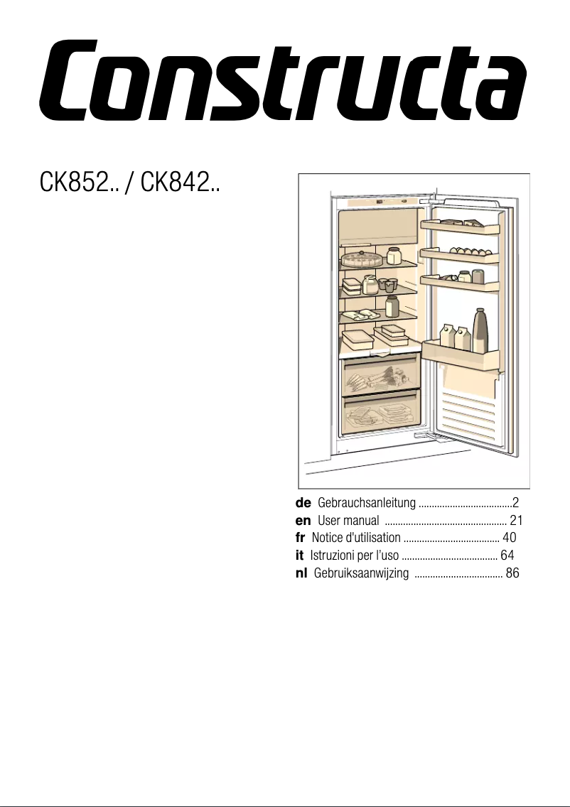 Image de la première page du manuel de l'appareil CK852AF30