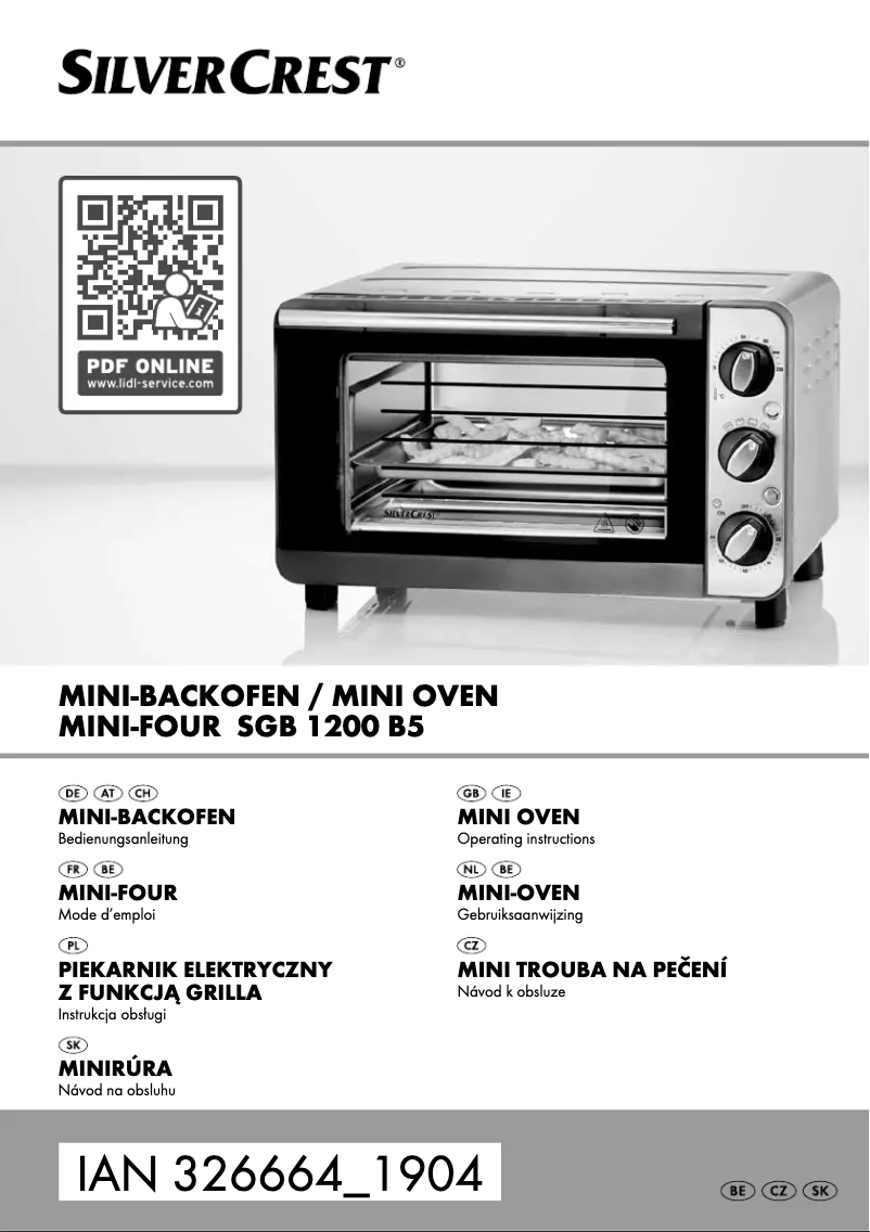 Page 1 de la notice Manuel utilisateur SilverCrest SGB 1200 E1