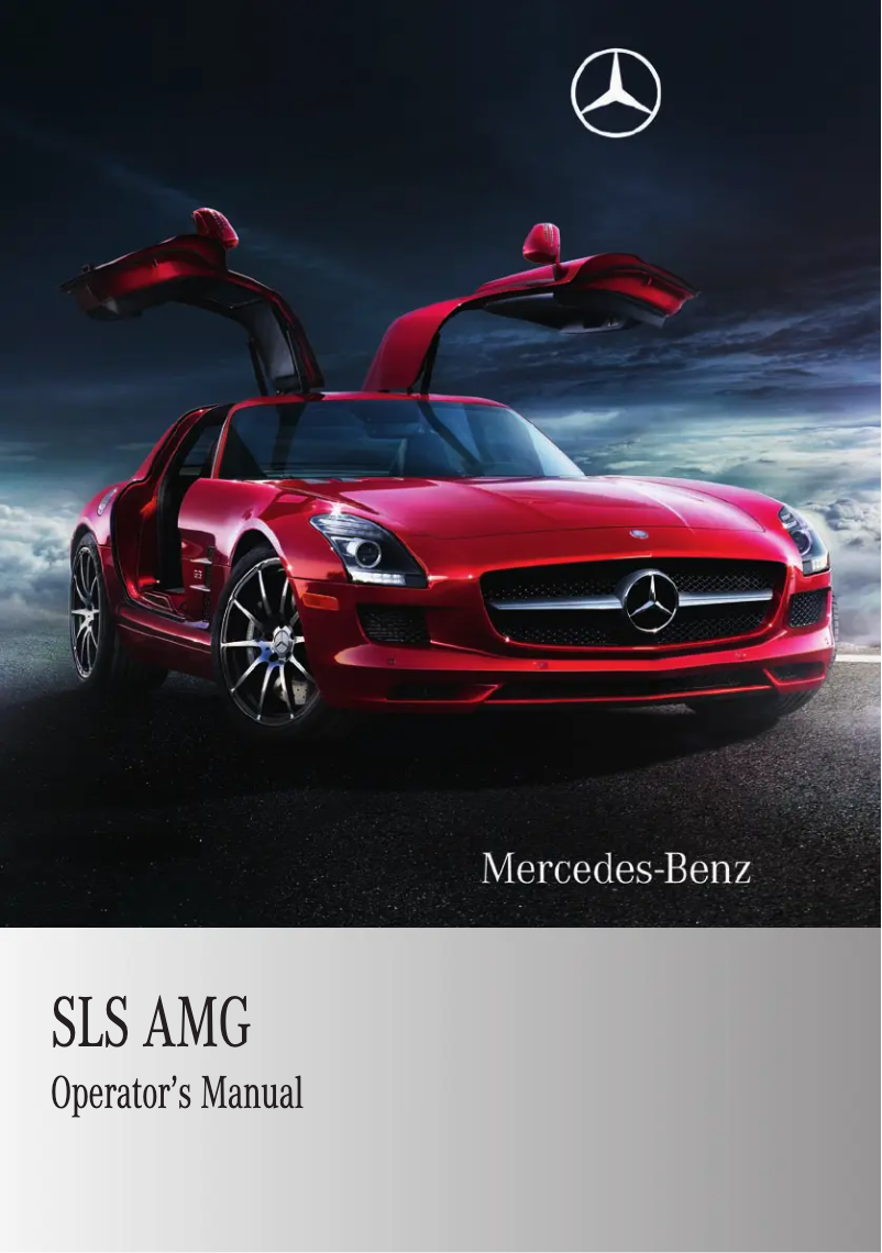 Image de la première page du manuel de l'appareil SLS AMG (2011)