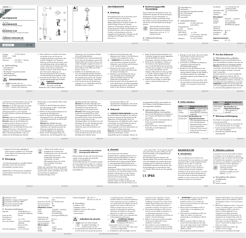 Image de la première page du manuel de l'appareil IAN 275190