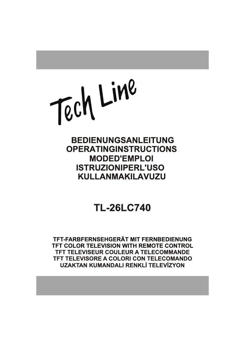 Page 1 de la notice Manuel utilisateur TechLine TL-26LC740