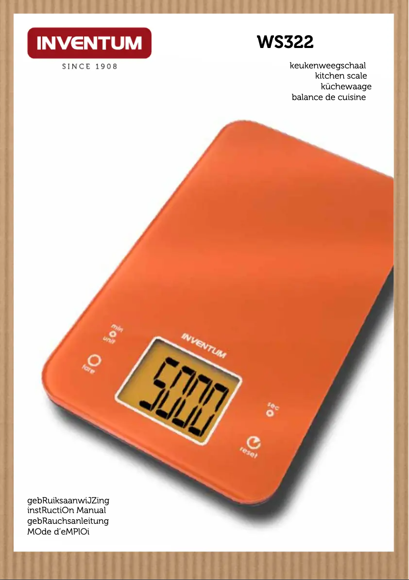 Image de la première page du manuel de l'appareil WS322