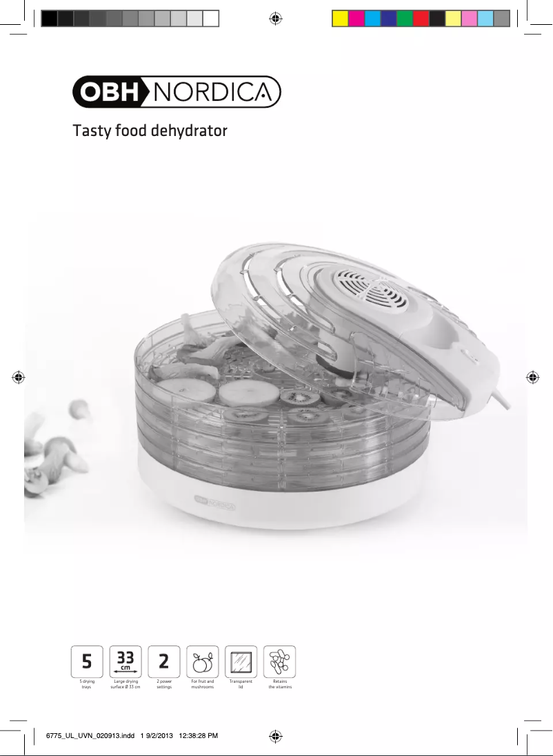 Page 1 de la notice Manuel utilisateur OBH Nordica Tasty