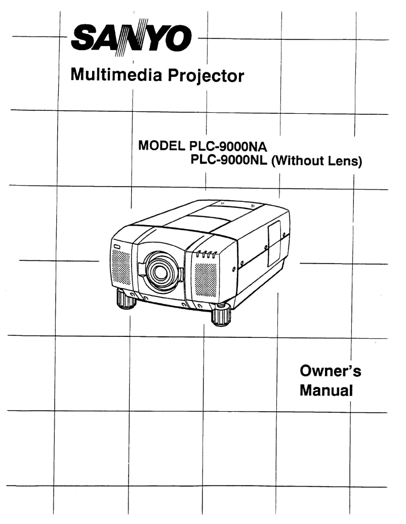 Page n°1 - Manuel utilisateur Sanyo PLC-9000NA