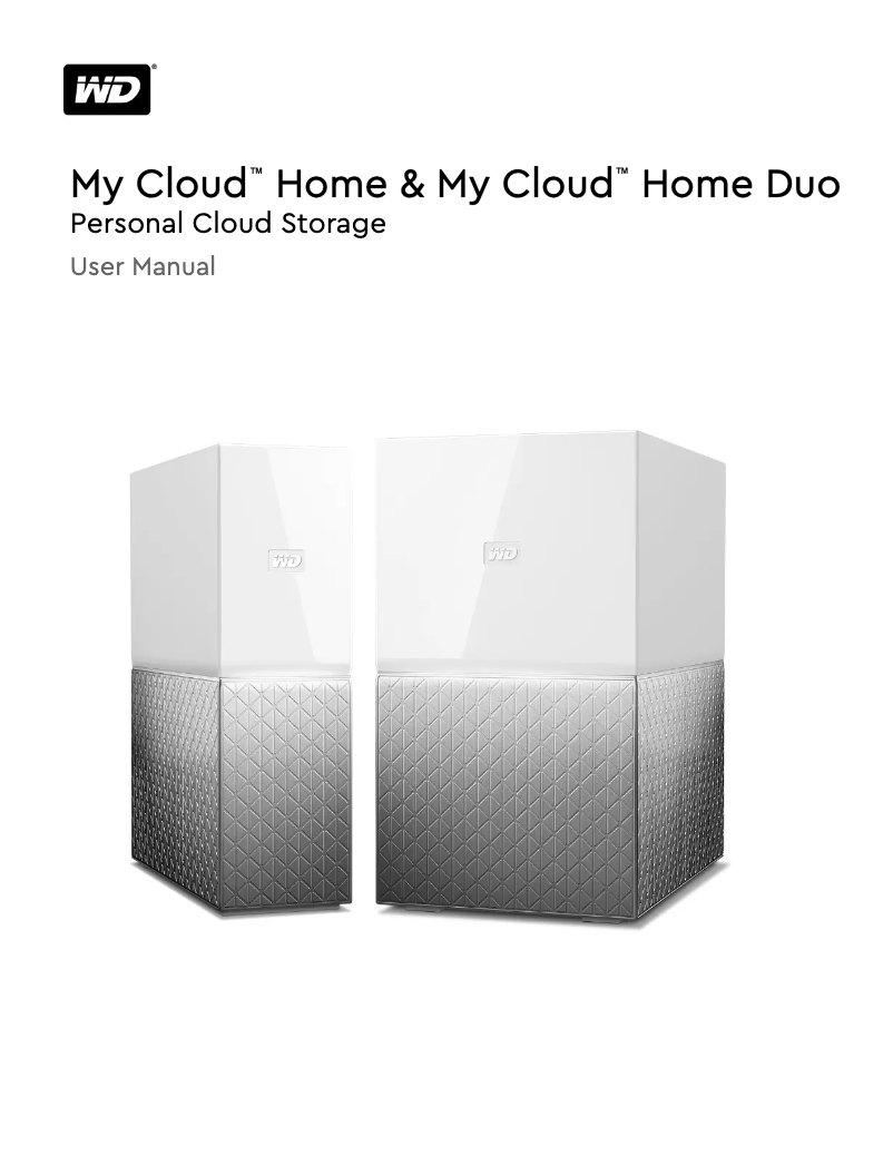 Page n°1 - Manuel utilisateur Western Digital My Cloud Home WDBVXC0060HWT