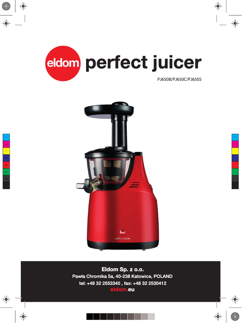 Image de la première page du manuel de l'appareil Perfect Juicer PJ650B