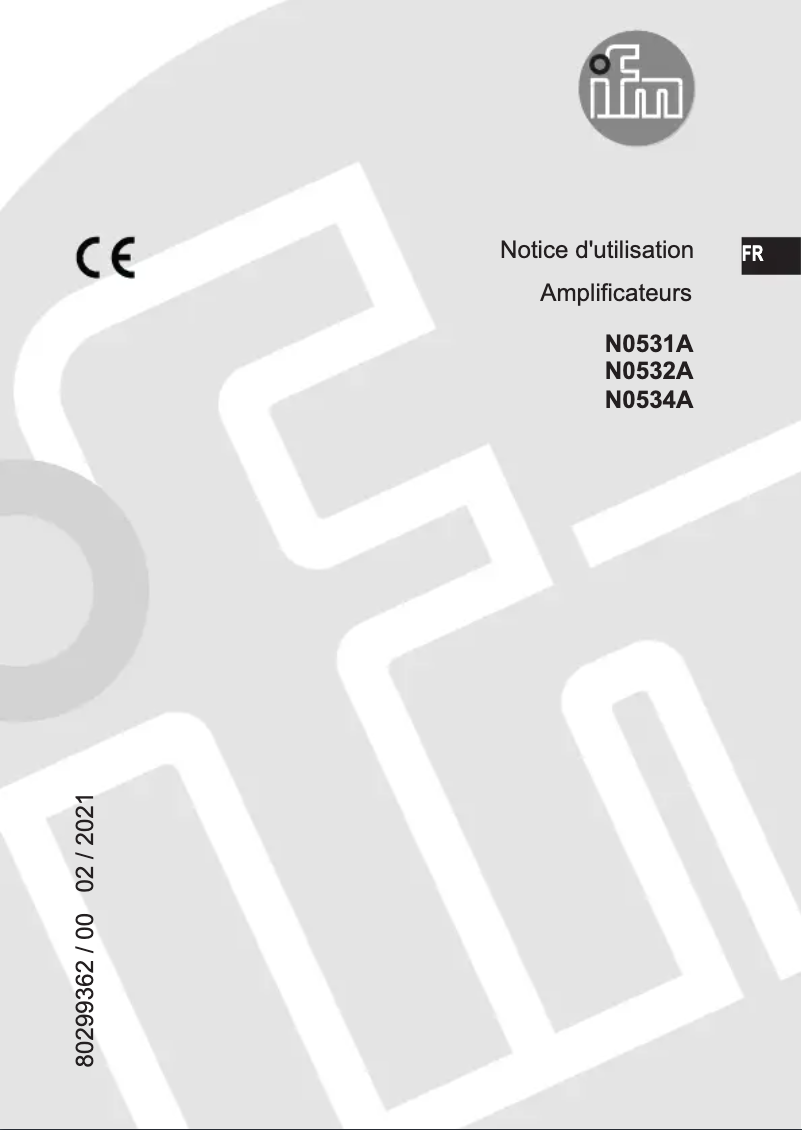 Page n°1 - Manuel utilisateur IFM N0531A