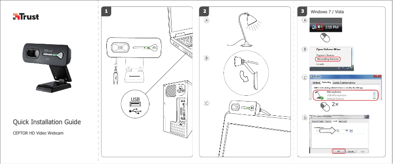 Page 1 de la notice Manuel utilisateur Trust 18350 Ceptor HD