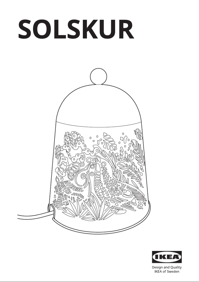 Page 1 de la notice Manuel utilisateur Ikea SOLSKUR 804.408.54