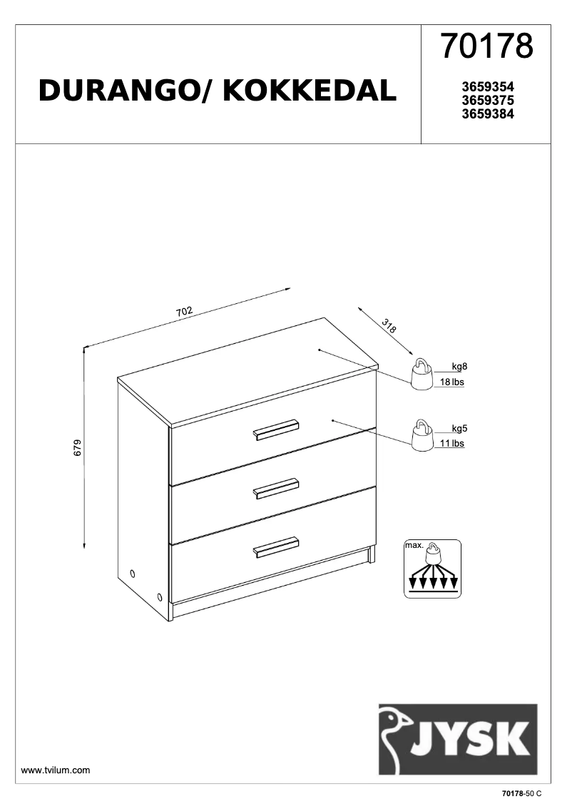 Image de la première page du manuel de l'appareil Kokkedal (71x68x32)