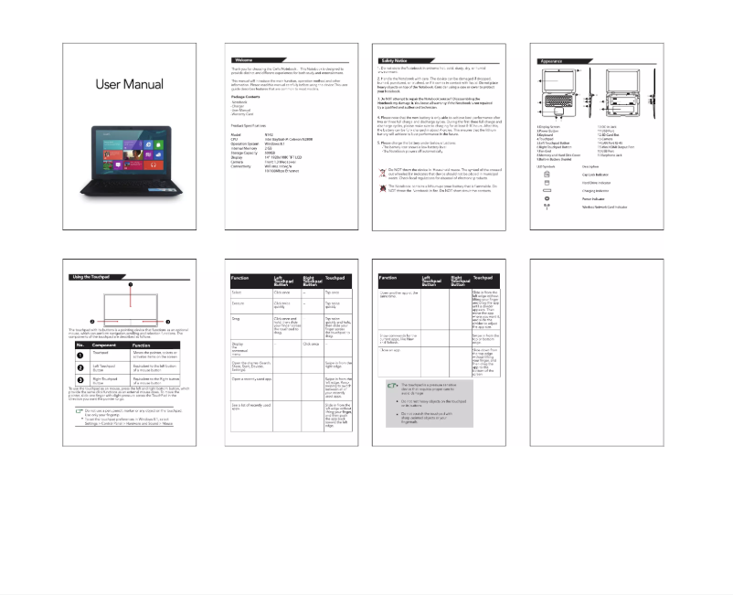 Page 1 de la notice Manuel utilisateur Cello N142