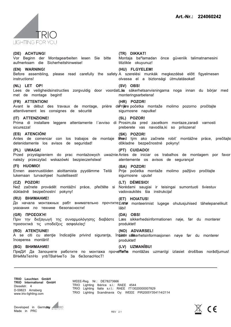 Image de la première page du manuel de l'appareil Hoosic 224060242