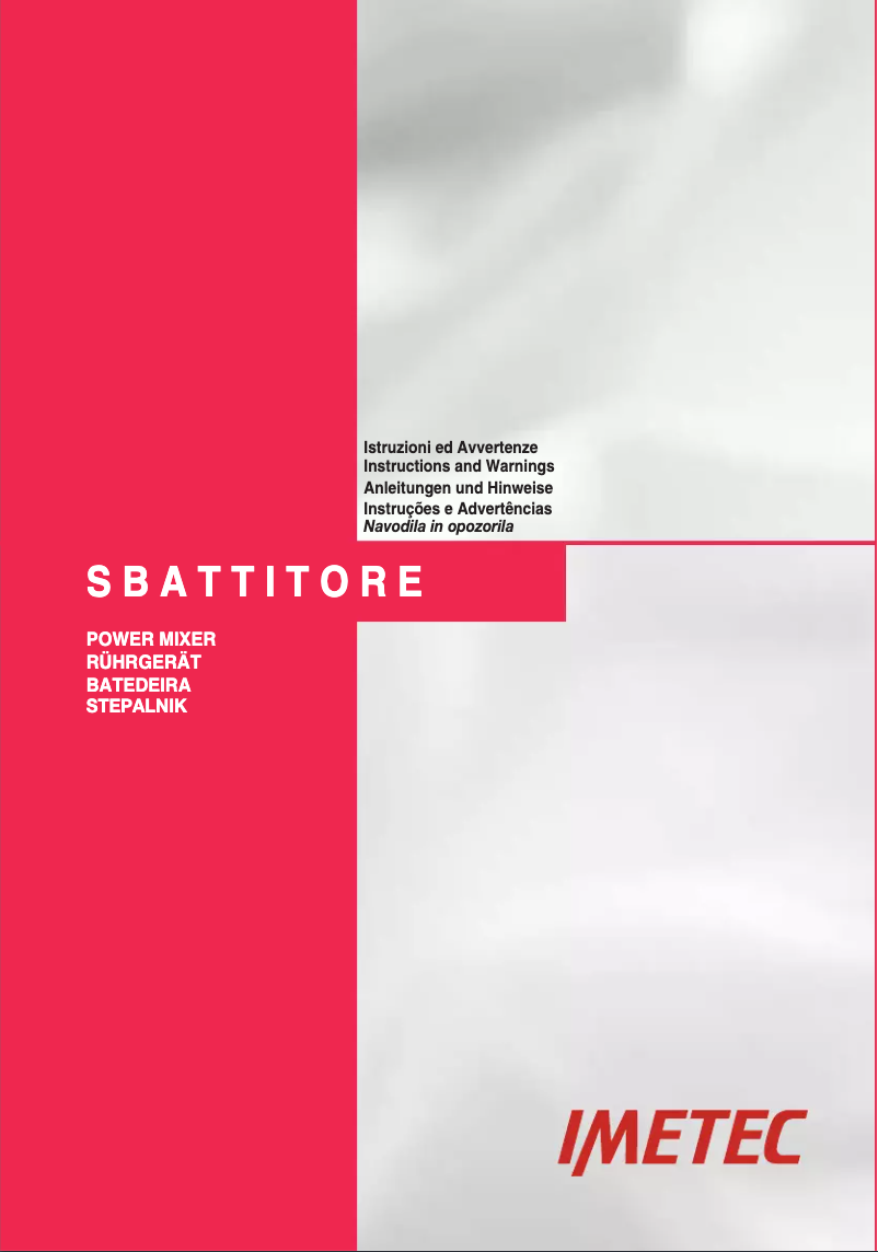 Page n°1 - Manuel utilisateur Imetec Dolcevita ST7