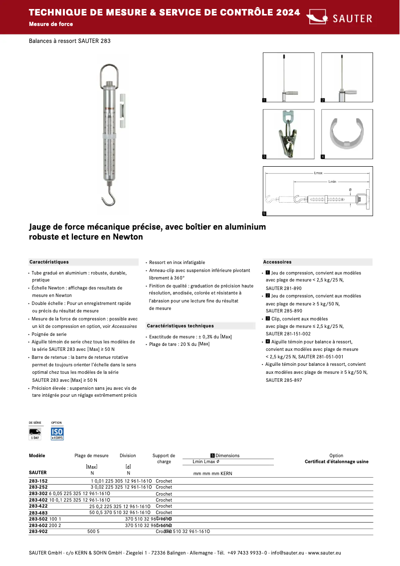 Page n°1 - Brochure Sauter 283-502