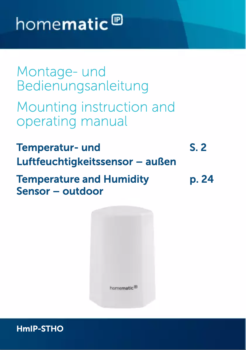 Page n°1 - Manuel utilisateur eQ-3 150573A0