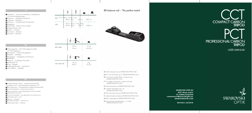 Page 1 de la notice Manuel utilisateur Swarovski Optik CCT