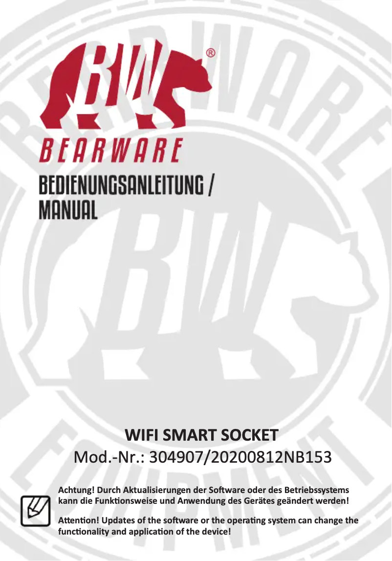 Page n°1 - Manuel utilisateur Bearware 304907