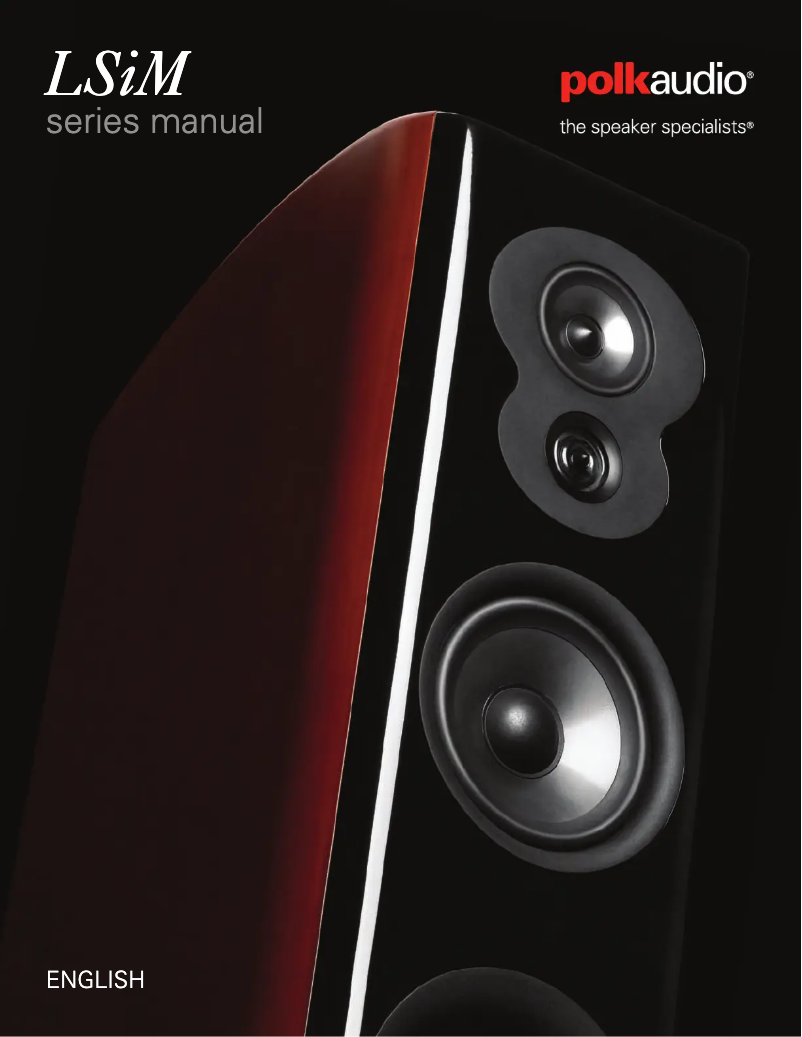 Page 1 de la notice Manuel utilisateur Polk LSiM 706c