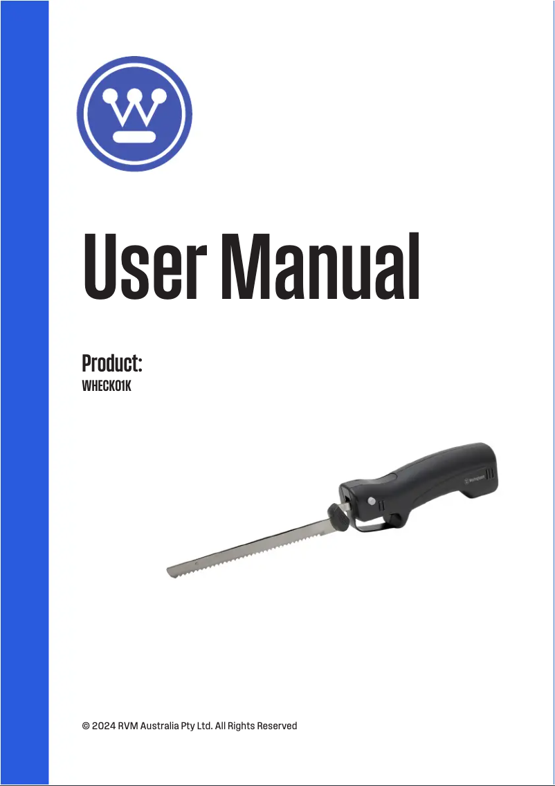 Page 1 de la notice Manuel utilisateur Westinghouse WHECK01K