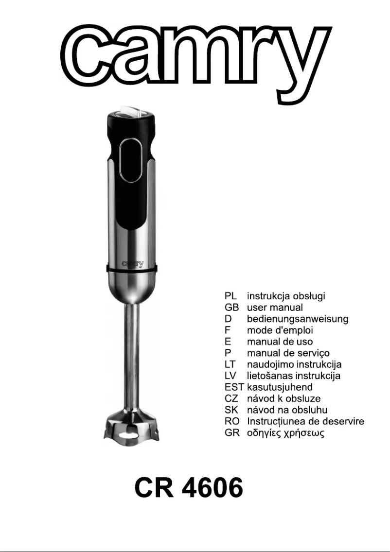 Image de la première page du manuel de l'appareil CR 4606