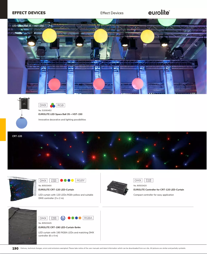 Page 1 de la notice Catalogue Eurolite CRT-120