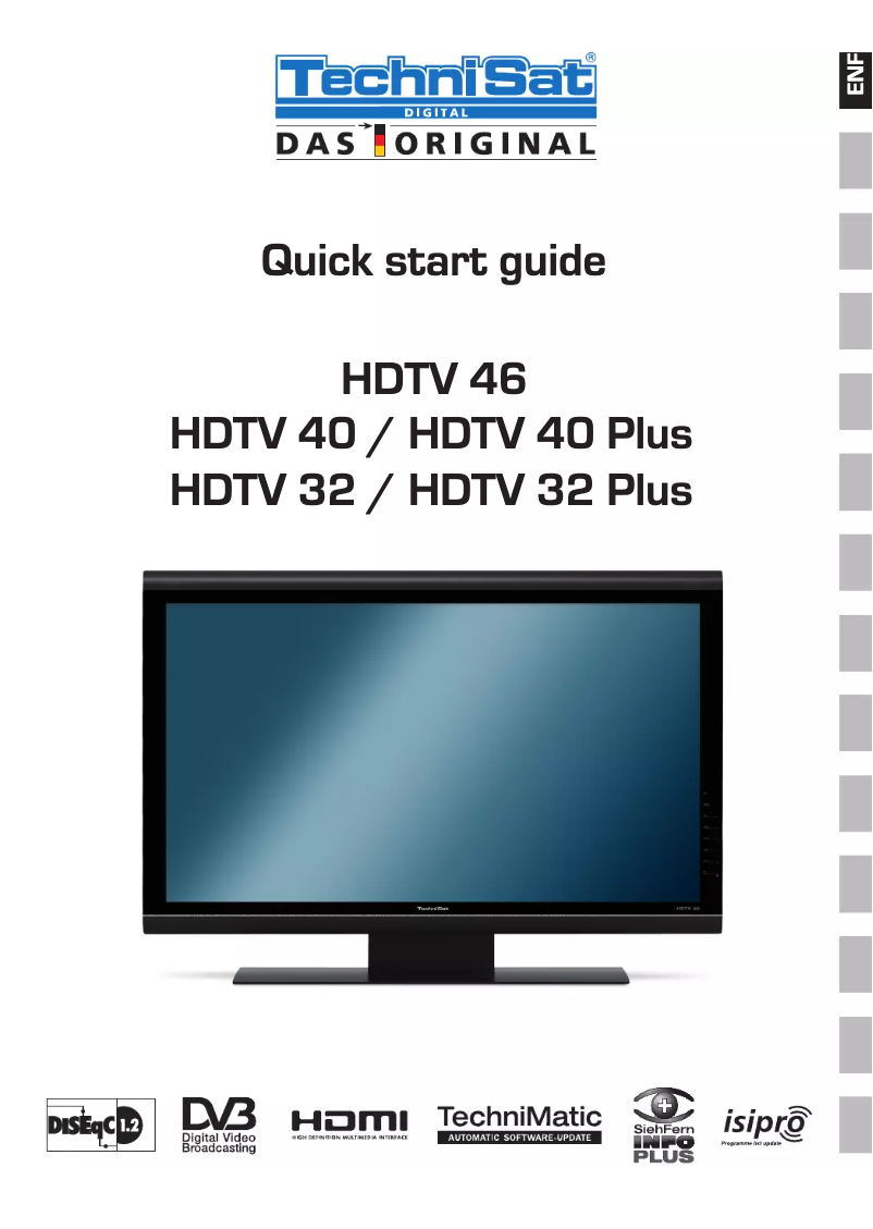 Image de la première page du manuel de l'appareil HDTV 46