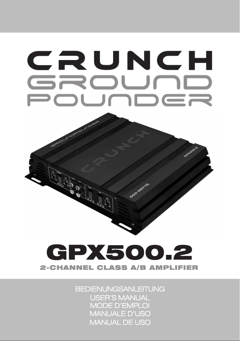 Image de la première page du manuel de l'appareil GPX 500.2
