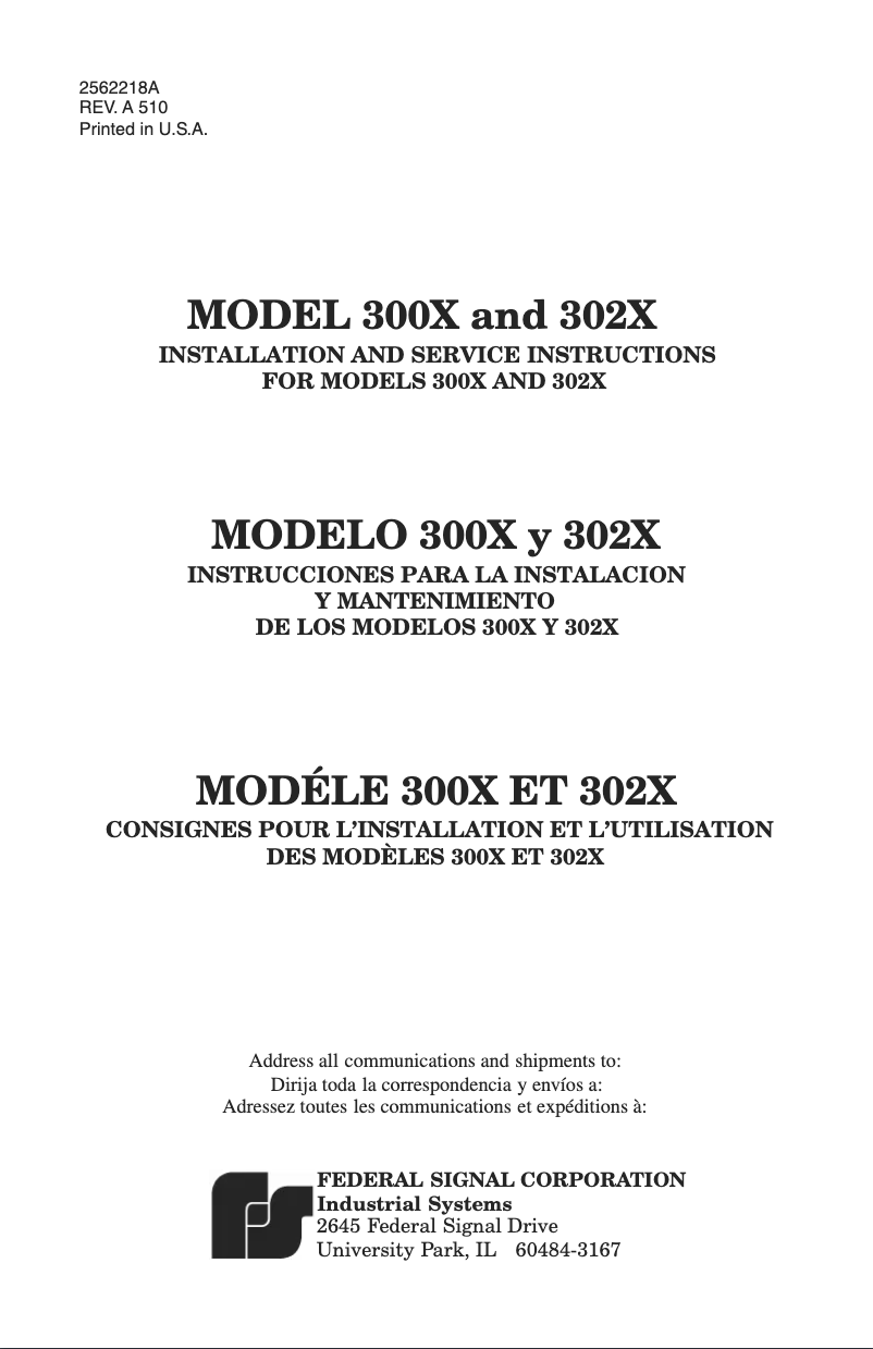 Image de la première page du manuel de l'appareil SelecTone 302X
