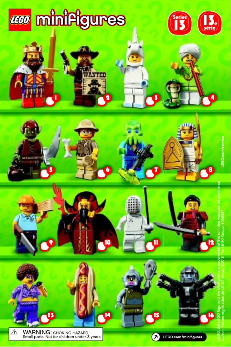 Page n°1 - Manuel utilisateur Lego Minifigures 71008