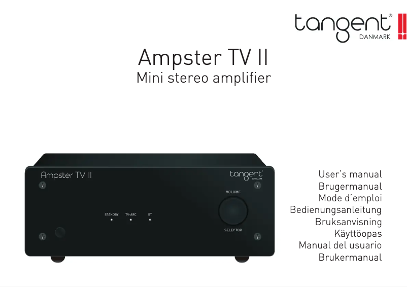 Page n°1 - Manuel utilisateur Tangent Ampster TV II