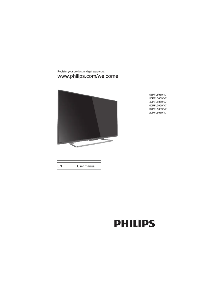 Page 1 de la notice Manuel utilisateur Philips 5000 series 42PFL5059