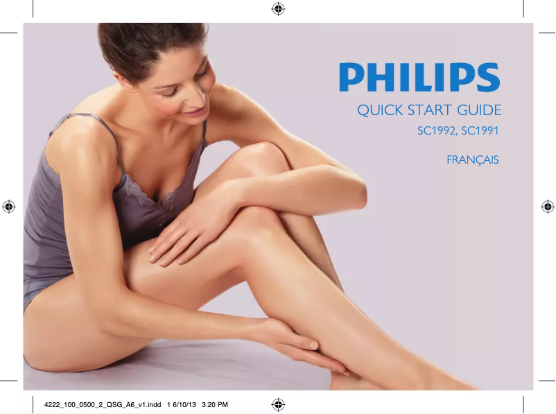 Page n°1 - Guide de démarrage rapide Philips Lumea Essential SC1991