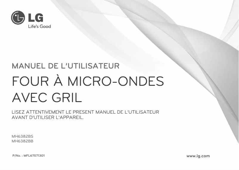 Page n°1 - Manuel utilisateur LG MH6382BB