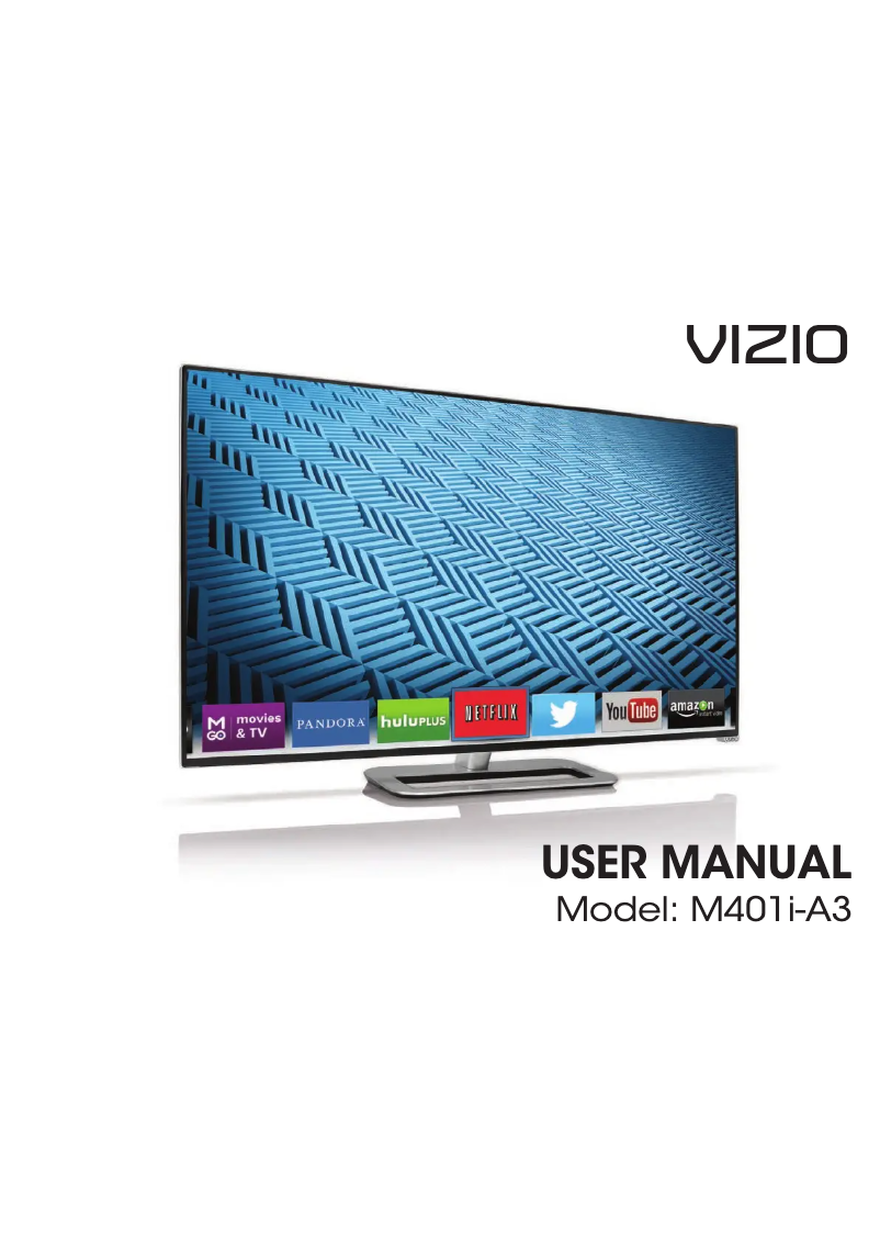 Page 1 de la notice Manuel utilisateur VIZIO M401i-A3