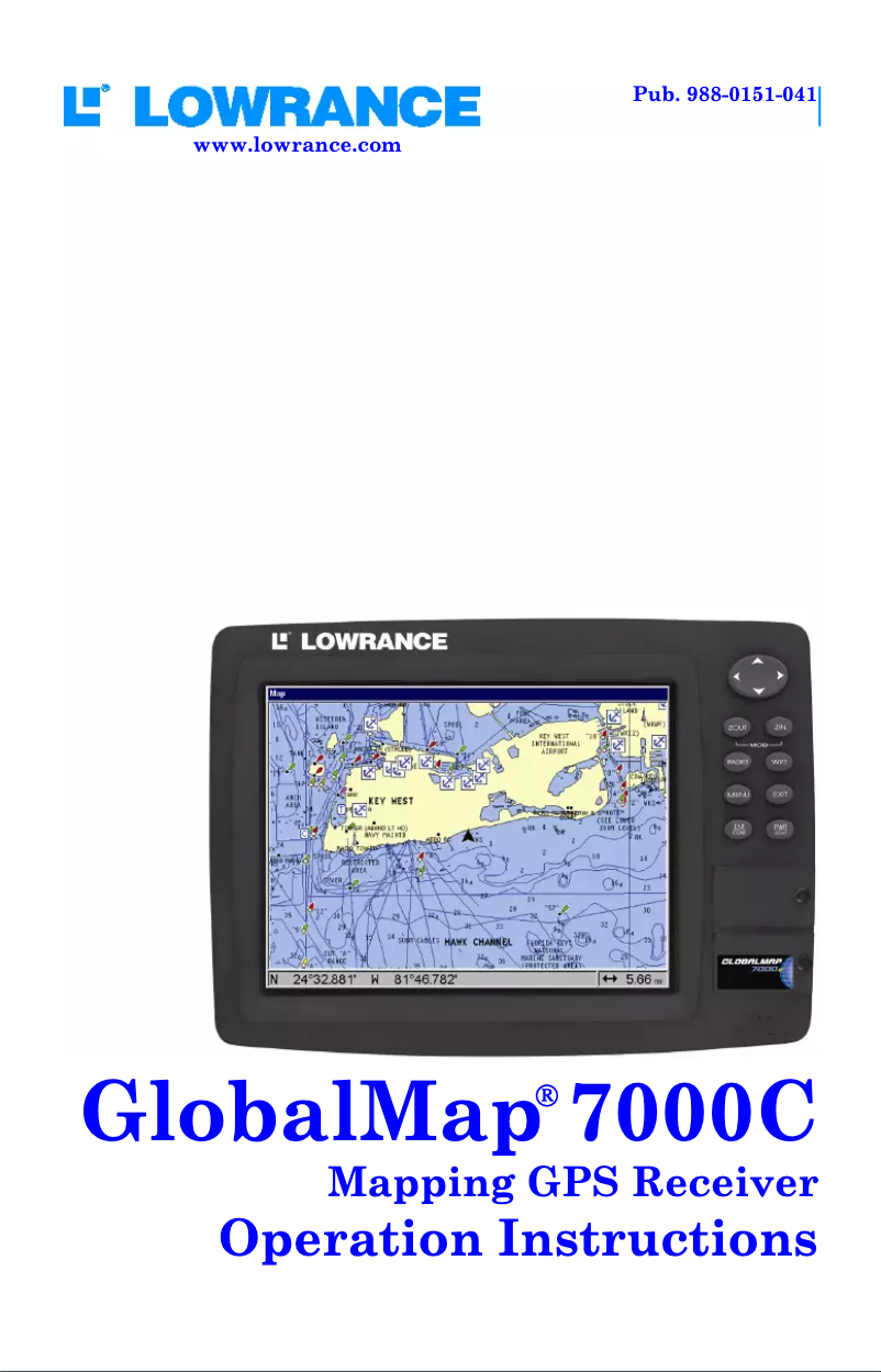 Image de la première page du manuel de l'appareil GlobalMap 7000C