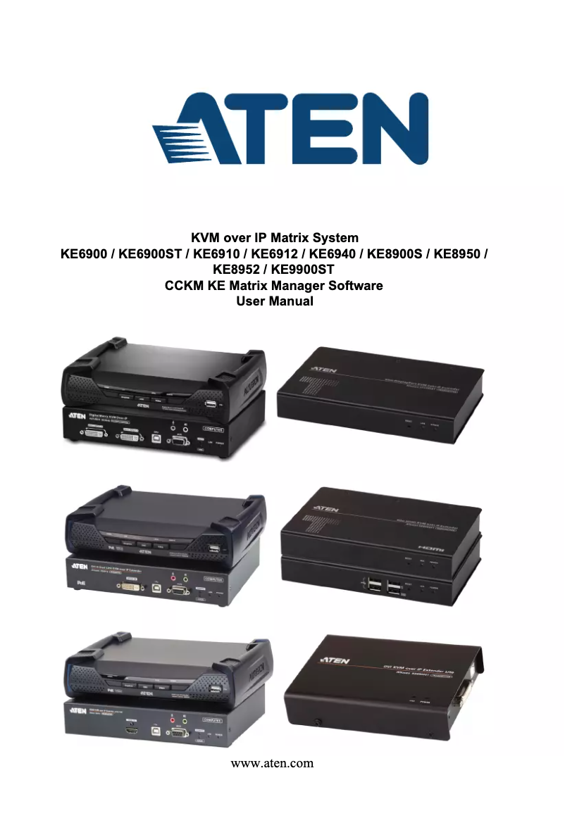 Page 1 de la notice Manuel utilisateur ATen KE6910R