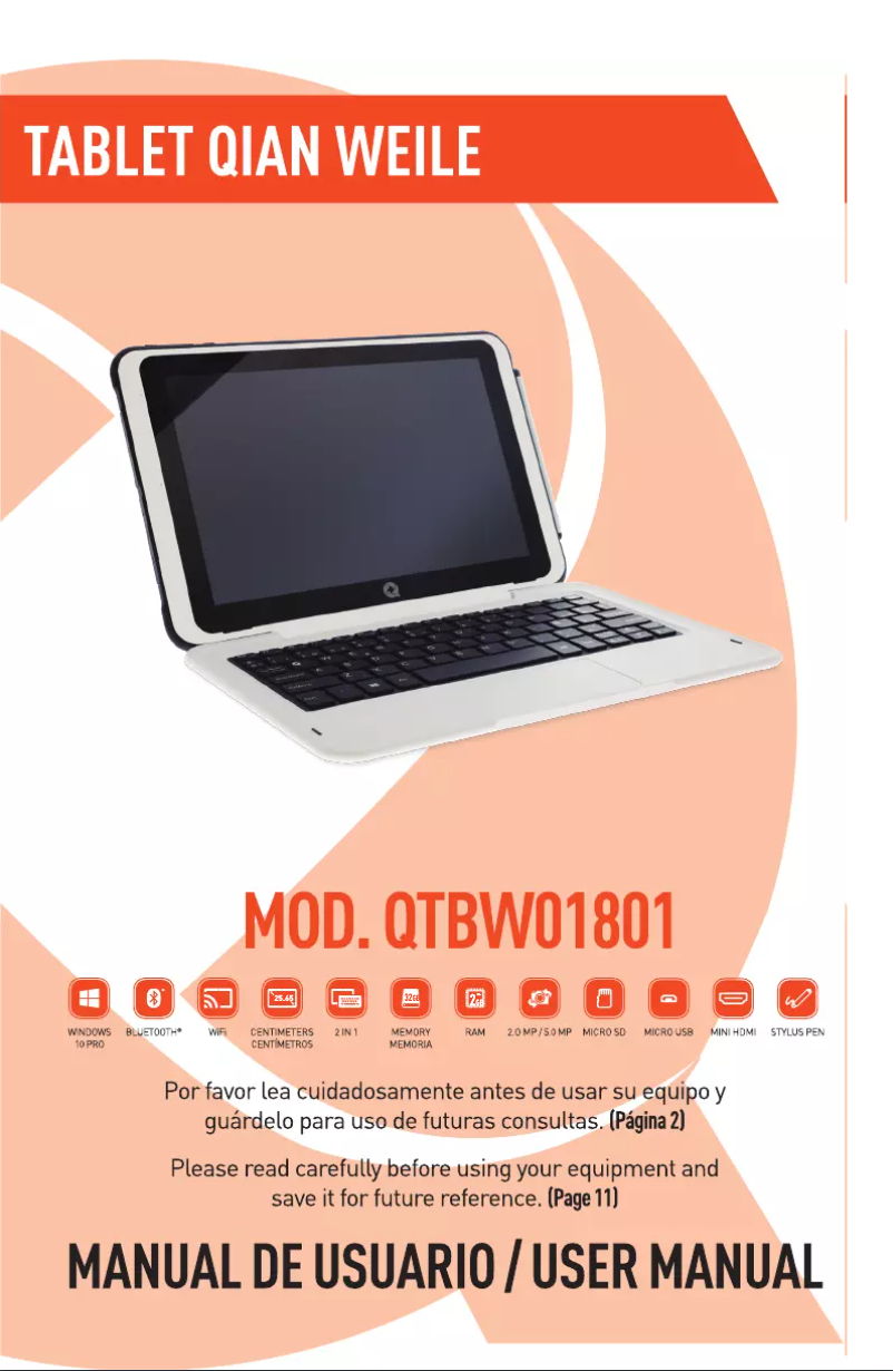 Page n°1 - Manuel utilisateur Qian QTBW01801
