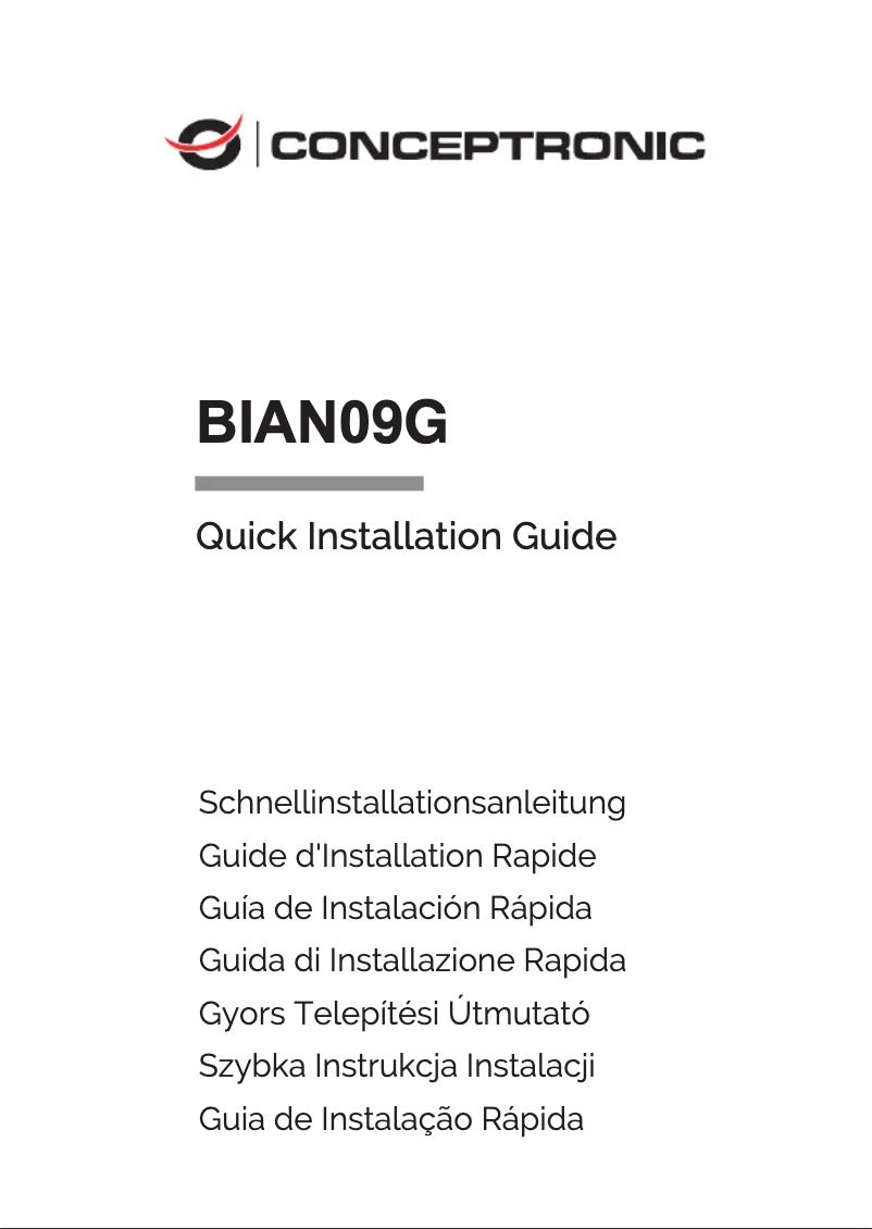 Page 1 de la notice Manuel utilisateur Conceptronic BIAN09G