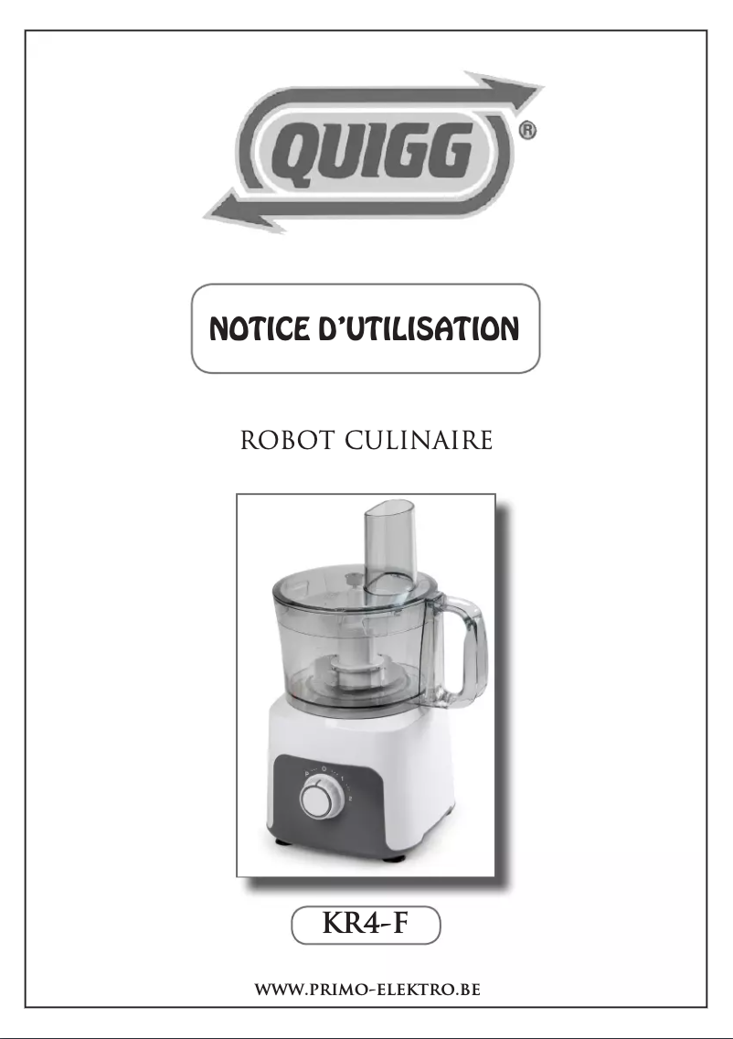 Page 1 de la notice Manuel utilisateur Quigg KR4