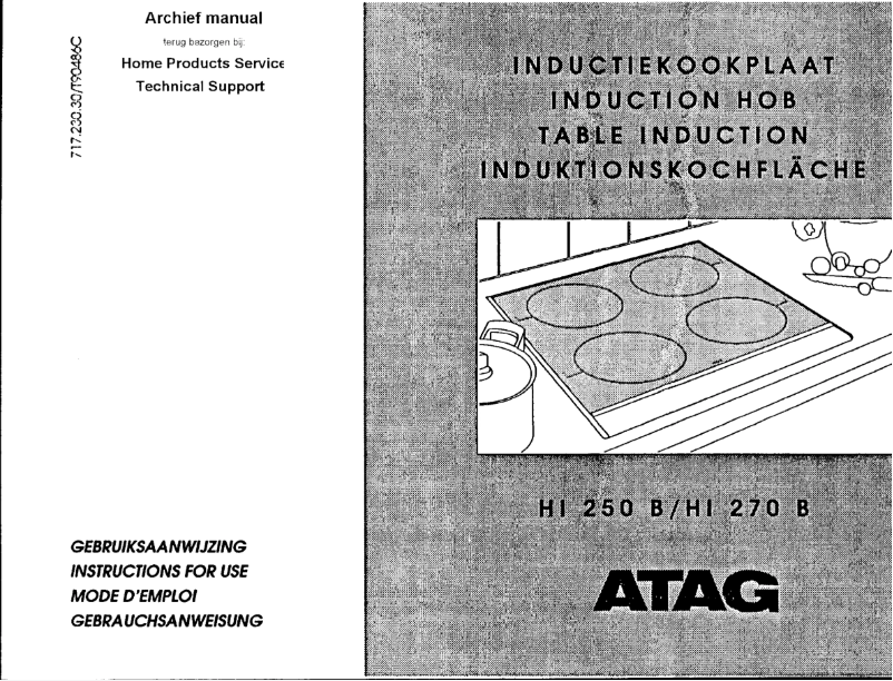 Page 1 de la notice Manuel utilisateur Atag HI250B